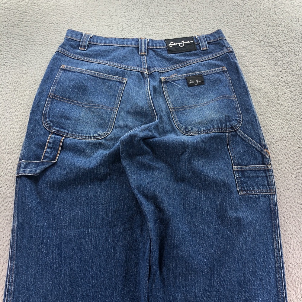 Vintage Sean John Jeans Mens 36x32 Blue Baggy Faded Y2K Skater Wide Leg Grunge